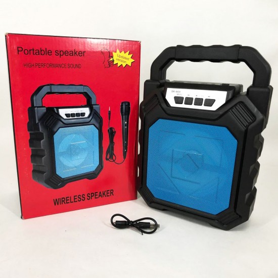 Бездротова портативна колонка Bluetooth YF-668BT. синій Pro Opt