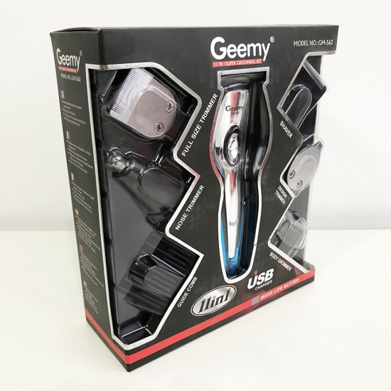 Машинка для стрижки, тример чоловічий GEMEI GM-562, машинка для стрижки голови, з насадками для бороди Pro Opt