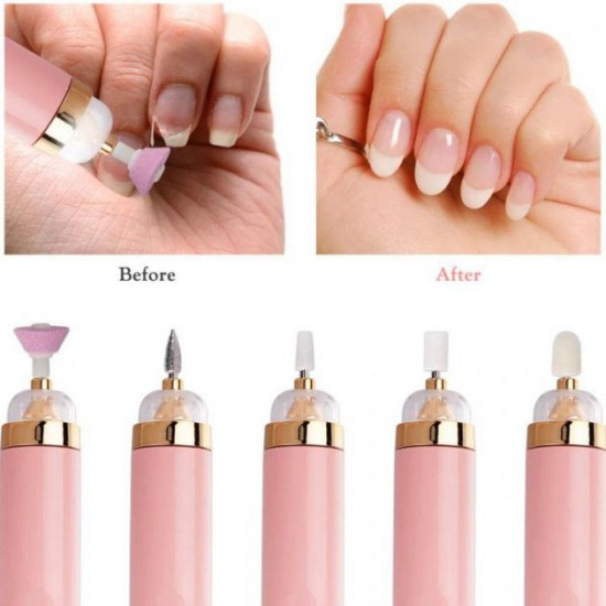 Фрезер для манікюру та педикюру Flawless Salon Nails, ручка фрезер для манікюру. рожевий Pro Opt