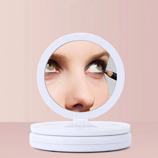 Дзеркало для макіяжу Large Mirror з LED-підсвічуванням, дзеркало для макіяжу, що світиться. білий Pro Opt