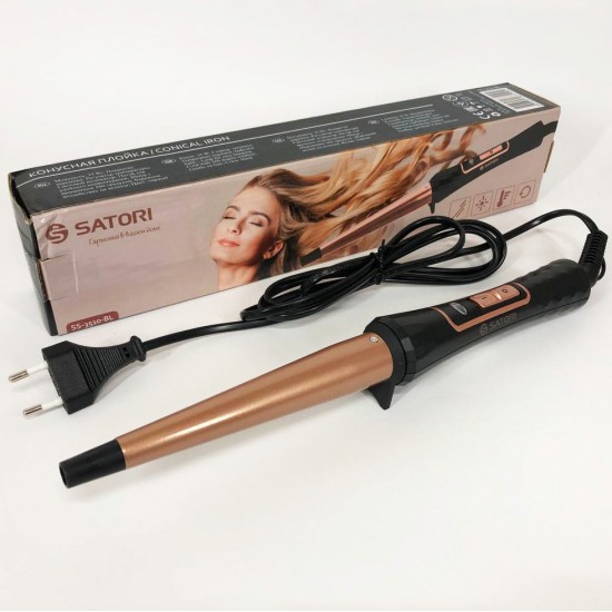 Щипці-плойка Satori SS-3510-BL, Прилад для завивки волосся, Маленька плойка, Стайлер для завивки Pro Opt
