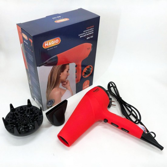 Фен для волосся MAGIO MG-152 2200 Вт 3 режими температури помаранчевий Pro Opt