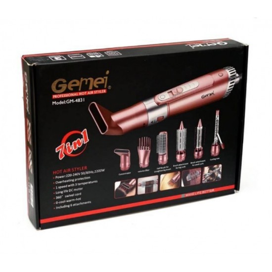 Щипці фен для волосся Мультистайлер Gemei GM-4831 7в1 Pro Opt