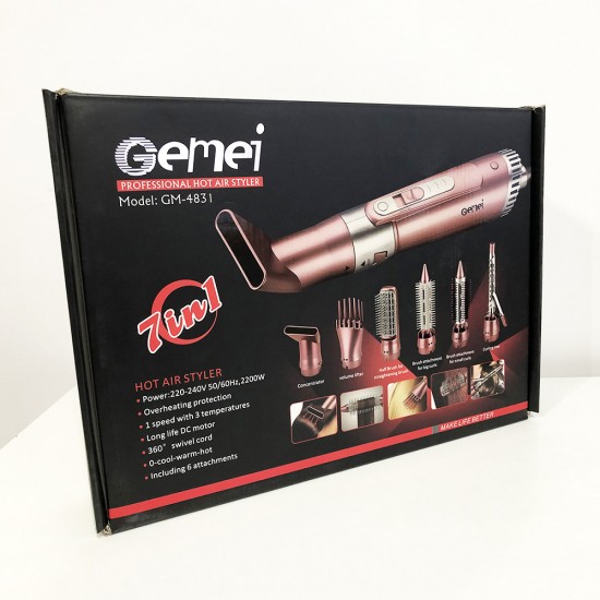 Щипці фен для волосся Мультистайлер Gemei GM-4831 7в1 Pro Opt