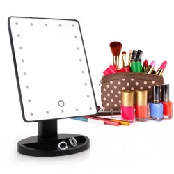 Дзеркало для макіяжу з 16 LED підсвічуванням Mirror White. чорний Pro Opt