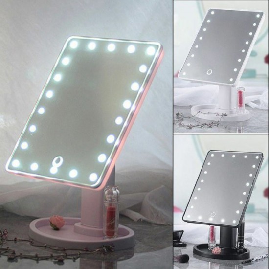 Дзеркало для макіяжу з 16 LED підсвічуванням Mirror White. білий Pro Opt