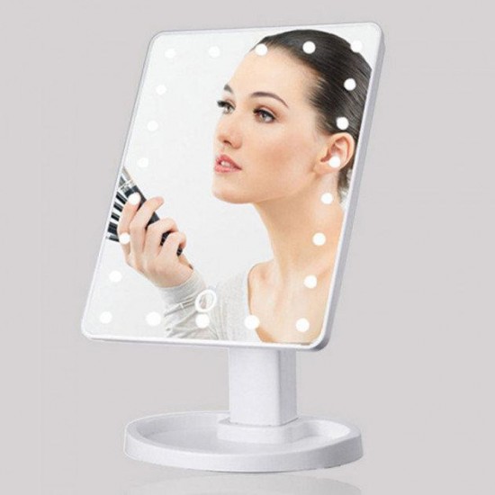 Дзеркало для макіяжу з 16 LED підсвічуванням Mirror White. білий Pro Opt
