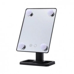 Настільне дзеркало для макіяжу Cosmetie mirror 360 Rotation Angel з підсвічуванням. чорний Pro Opt