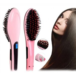 Електричний гребінець плойка випрямляч Fast Hair Straightener (рожевий) Pro Opt