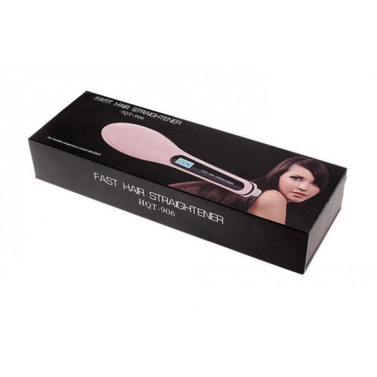 Електричний гребінець плойка випрямляч Fast Hair Straightener (рожевий) Pro Opt