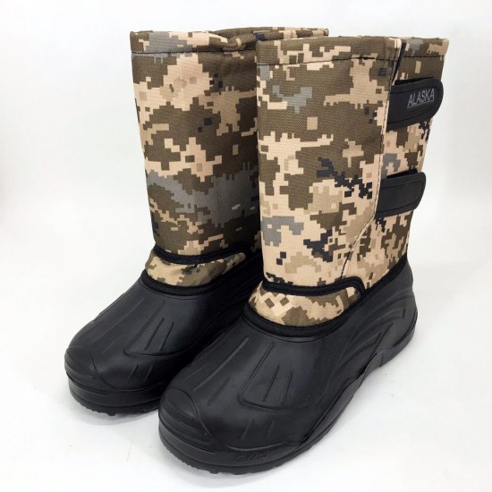 Чоловічі чоботи черевики гумові розмір 45 зручні Comfort+ (жовтий піксель) Pro Opt