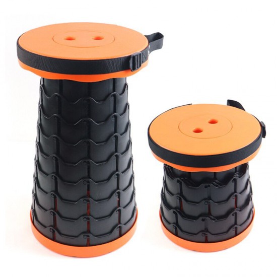 Розкладна табуретка стілець Retractable Stool для дому дачі 6-47 см (помаранчевий) Pro Opt