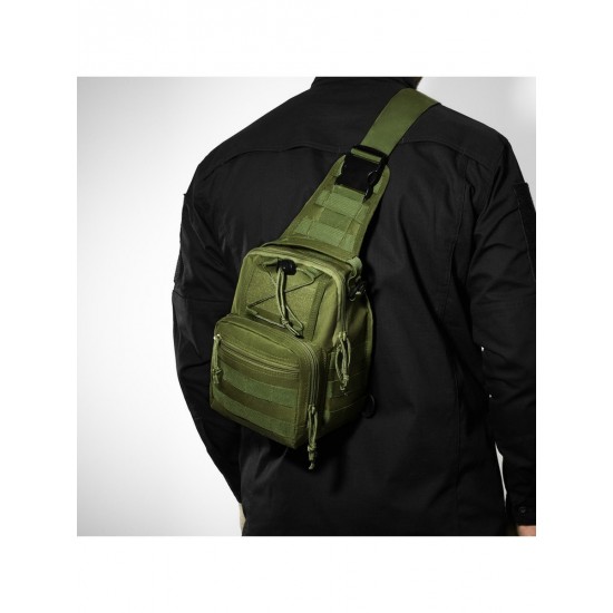 Сумка чоловіча слінг через плече (хакі) зручний рюкзак
