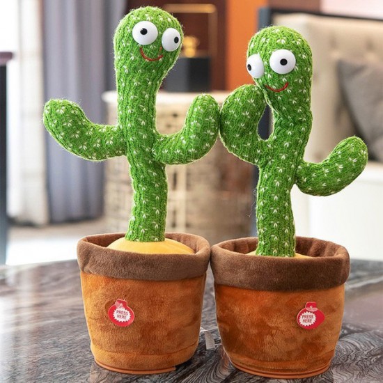 Танцюючий кактус співаючий 120 пісень з підсвічуванням Dancing Cactus TikTok іграшка Повторюшка кактус Pro Opt