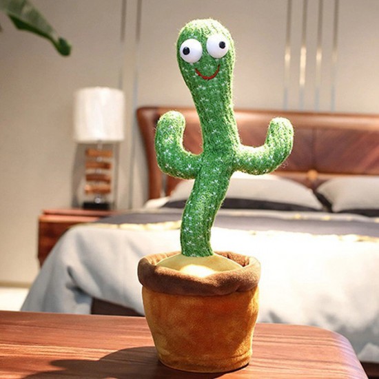 Танцюючий кактус співаючий 120 пісень з підсвічуванням Dancing Cactus TikTok іграшка Повторюшка кактус Pro Opt