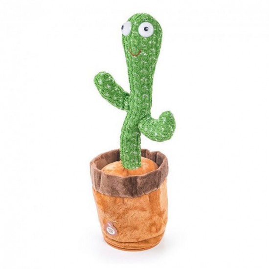 Танцюючий кактус співаючий 120 пісень з підсвічуванням Dancing Cactus TikTok іграшка Повторюшка кактус Pro Opt