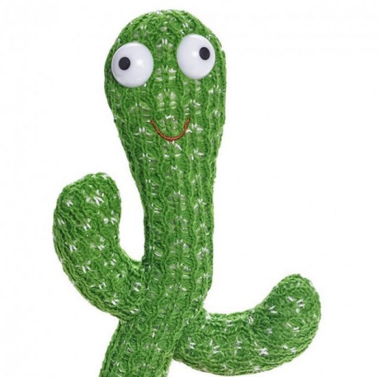 Танцюючий кактус співаючий 120 пісень з підсвічуванням Dancing Cactus TikTok іграшка Повторюшка кактус Pro Opt