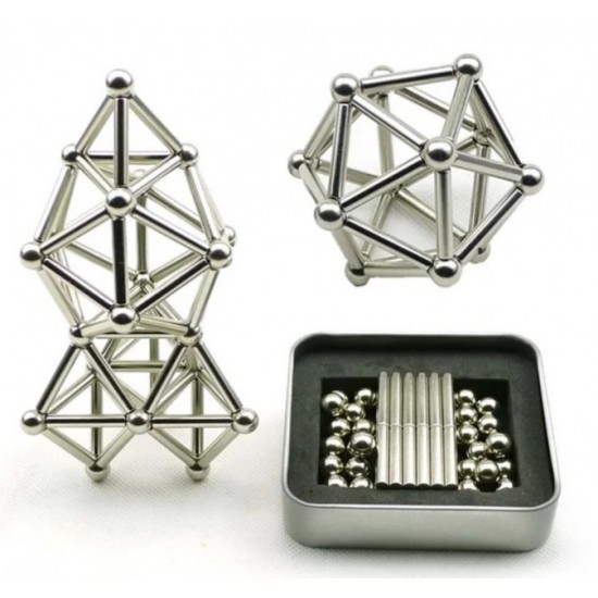 Магнітний конструктор Buckyballs and Buckybars неокуб антистрес конструктор на магнітах 64 елементи