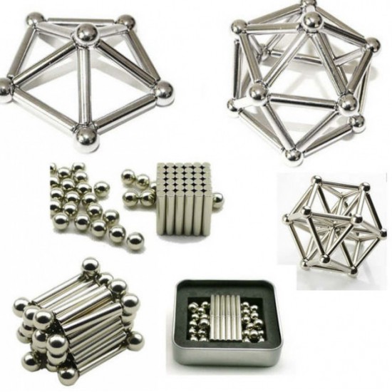 Магнітний конструктор Buckyballs and Buckybars неокуб антистрес конструктор на магнітах 64 елементи