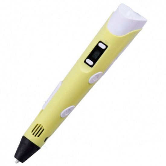 3D ручка Smart 3D Pen 2 c LCD дисплеєм. жовтий Pro Opt