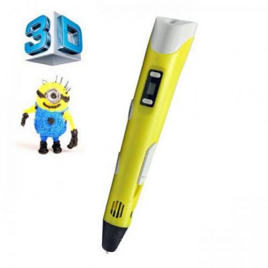 3D ручка Smart 3D Pen 2 c LCD дисплеєм. жовтий Pro Opt