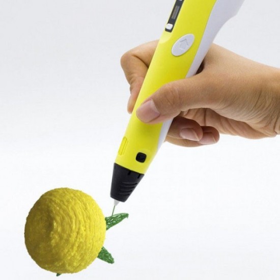3D ручка Smart 3D Pen 2 c LCD дисплеєм. жовтий Pro Opt