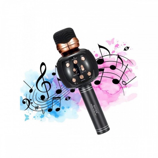 Бездротовий мікрофон караоке блютуз WSTER WS-2911 Bluetooth динамік. чорний Pro Opt