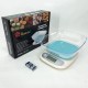 Ваги кухонні DOMOTEC MS-125 Plastic, ваги харчові, кулінарні ваги. блакитний Pro Opt