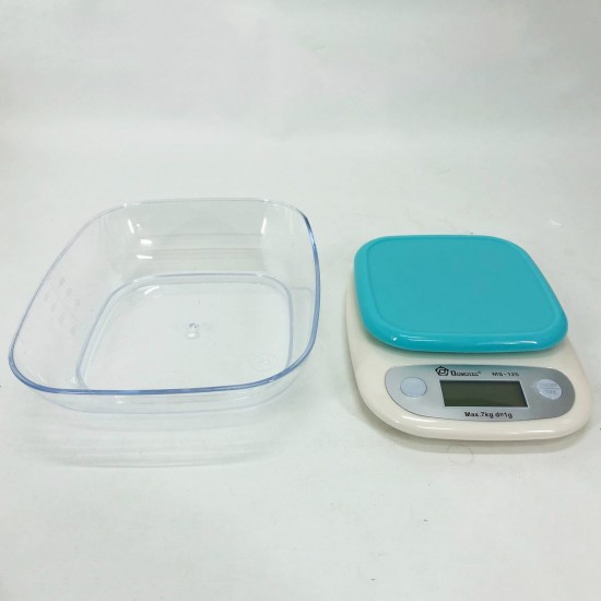 Ваги кухонні DOMOTEC MS-125 Plastic, ваги харчові, кулінарні ваги. блакитний Pro Opt