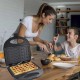 Вафельниця Domotec MS-7705 електрична з антипригарним покриттям 1000 Вт Pro Opt