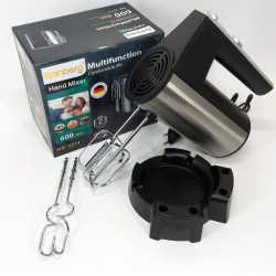 Міксер ручний електричний Rainberg RB-2214 600W 5 швидкостей з підставкою, двовіночковий міксер Pro Opt