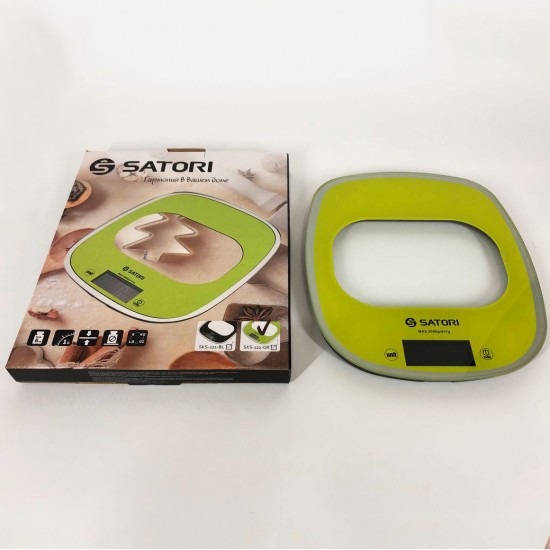 Кухонні ваги Satori SKS-221-GR до 5 кг, електронні кухонні ваги. зелений Pro Opt