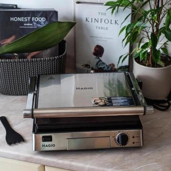 Електрогриль-барбекю електричний Magio МG-372 Антипригарне покриття 2200W Pro Opt