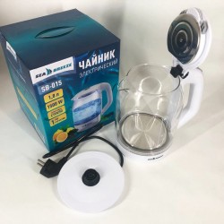 Електрочайник SeaBreeze SB-015, чайники з підсвічуванням, електронний чайник, тихий електричний чайник Pro Opt