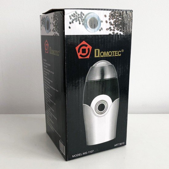 Кавомолка DOMOTEC MS-1107 Сіра (150Вт, 50г) Pro Opt