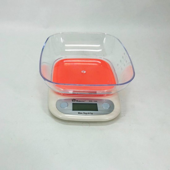 Ваги кухонні DOMOTEC MS-125 Plastic, електронні ваги, електронні ваги. помаранчевий Pro Opt