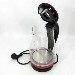 Чайник скляний електричний Rainberg RB-914, стильний електричний чайник. червоний Pro Opt