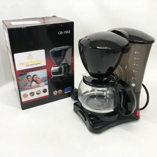 Крапельна Кавоварка Crownberg CB-1563 800 Вт, крапельна кавоварка для дому, маленька кавоварка Pro Opt