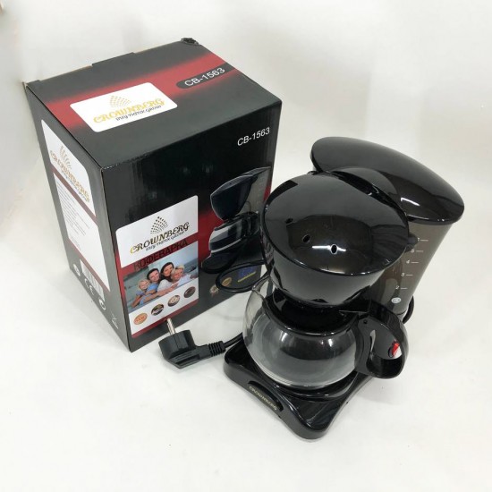 Крапельна Кавоварка Crownberg CB-1563 800 Вт, крапельна кавоварка для дому, маленька кавоварка Pro Opt