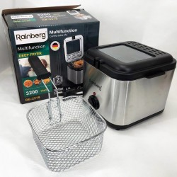 Фритюрниця для дому Rainberg RB-2219 з терморегулятором та знімною чашею Pro Opt