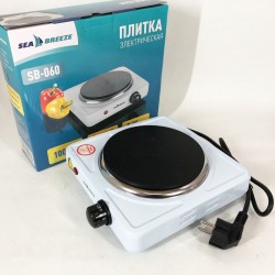 Настільна плита електрична Sea Breeze SB-060, потужна настільна електроплита. білий Pro Opt
