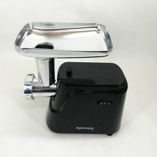 Електрична м'ясорубка Rainberg RB-677 2600W з насадкою для ковбас, м'ясорубка з металевим редуктором Pro Opt