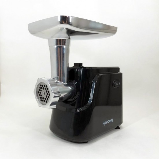 Електрична м'ясорубка Rainberg RB-677 2600W з насадкою для ковбас, м'ясорубка з металевим редуктором Pro Opt