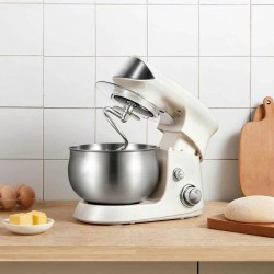 Електричний планетарний міксер тістоміс Rainberg RB-8083 з насадками. білий Pro Opt