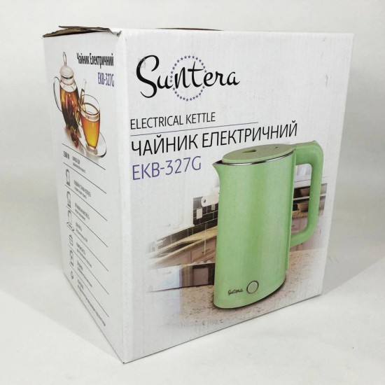 Електрочайник Suntera EKB-327G, стильний електричний чайник, електронний чайник, дисковий чайник Pro Opt