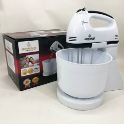 Міксер Crownberg CB-7320 ручний з підставкою та ємністю 2л 300 Вт на 7 швидкостей, кухонний тістоміс Pro Opt