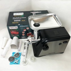 М'ясорубка Rainberg RB-672 3000W електрична з реверсом та соковижималкою, м'ясорубка електрична метал Pro Opt